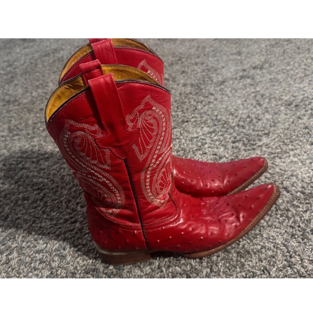 El General Vtg 90's Leather Red Quill Western boots 
Sz 24 Mex US 5men 6.5 women